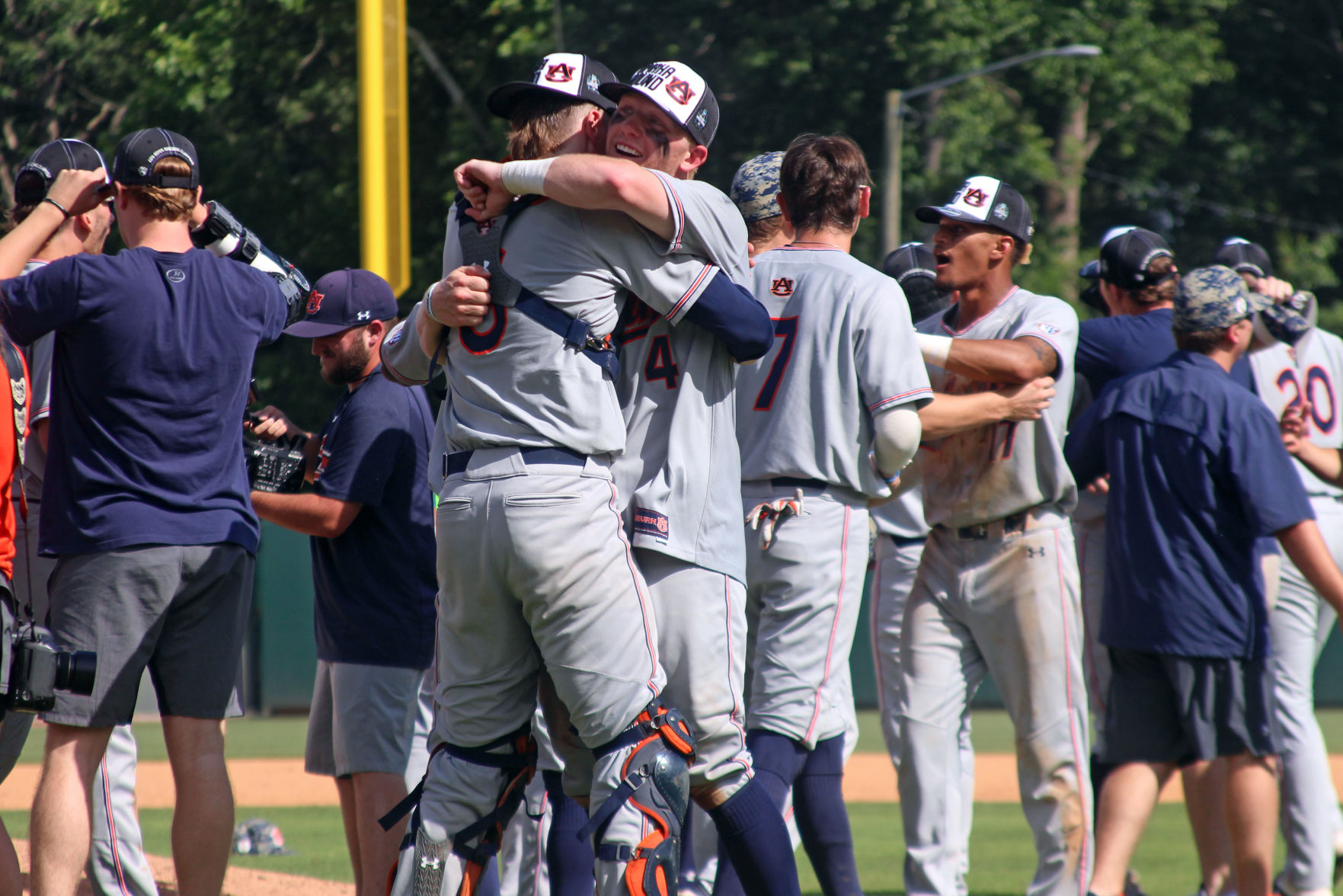 PHOTOS: Auburn celebrates Super Regional win, College World Series berth